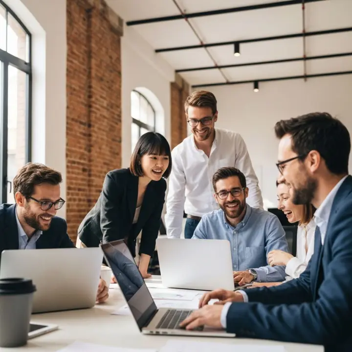 Expert-comptable pour startup à Lyon : équipe fondatrice en réunion de reporting